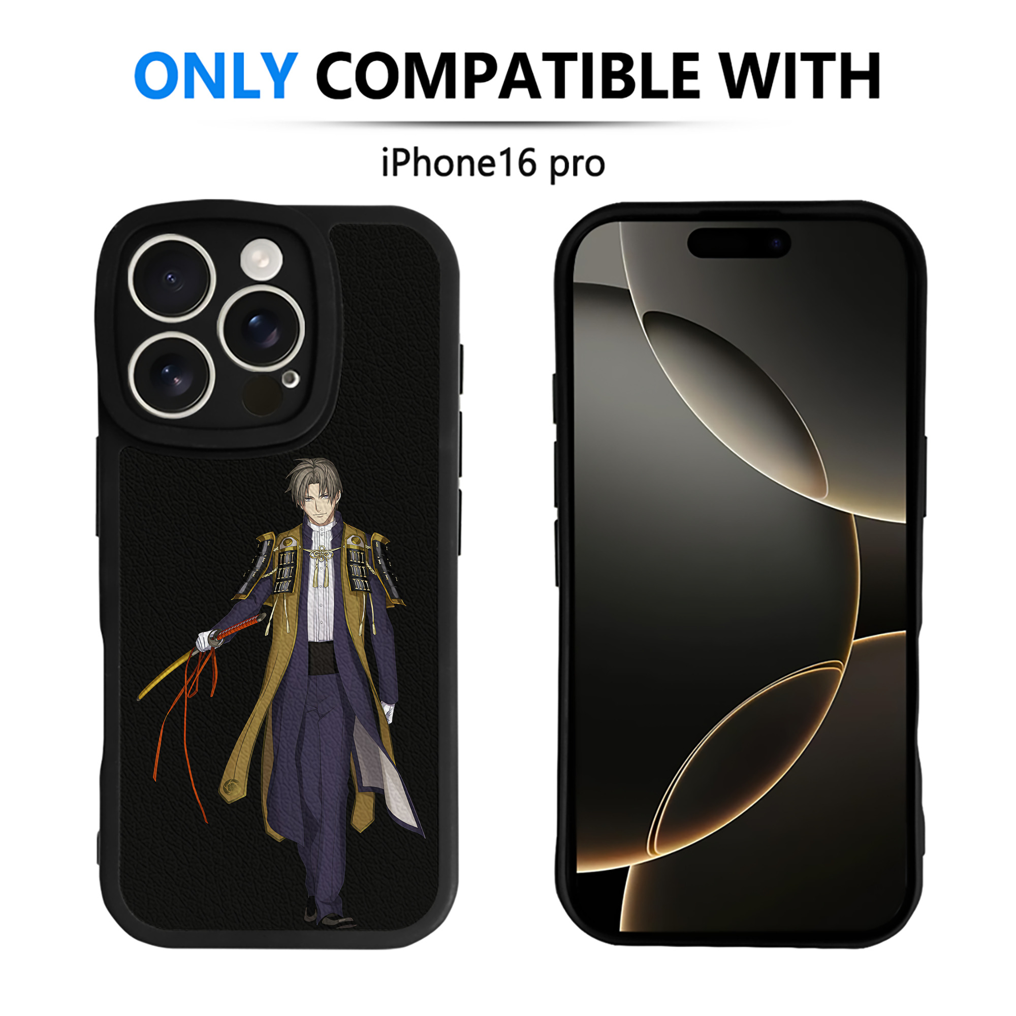 （画像用） 刀剣乱舞 Touken Ranbu 【iPhone 16シリーズ対応】シリコンスマホケース（レザー調） 材質：シリコン